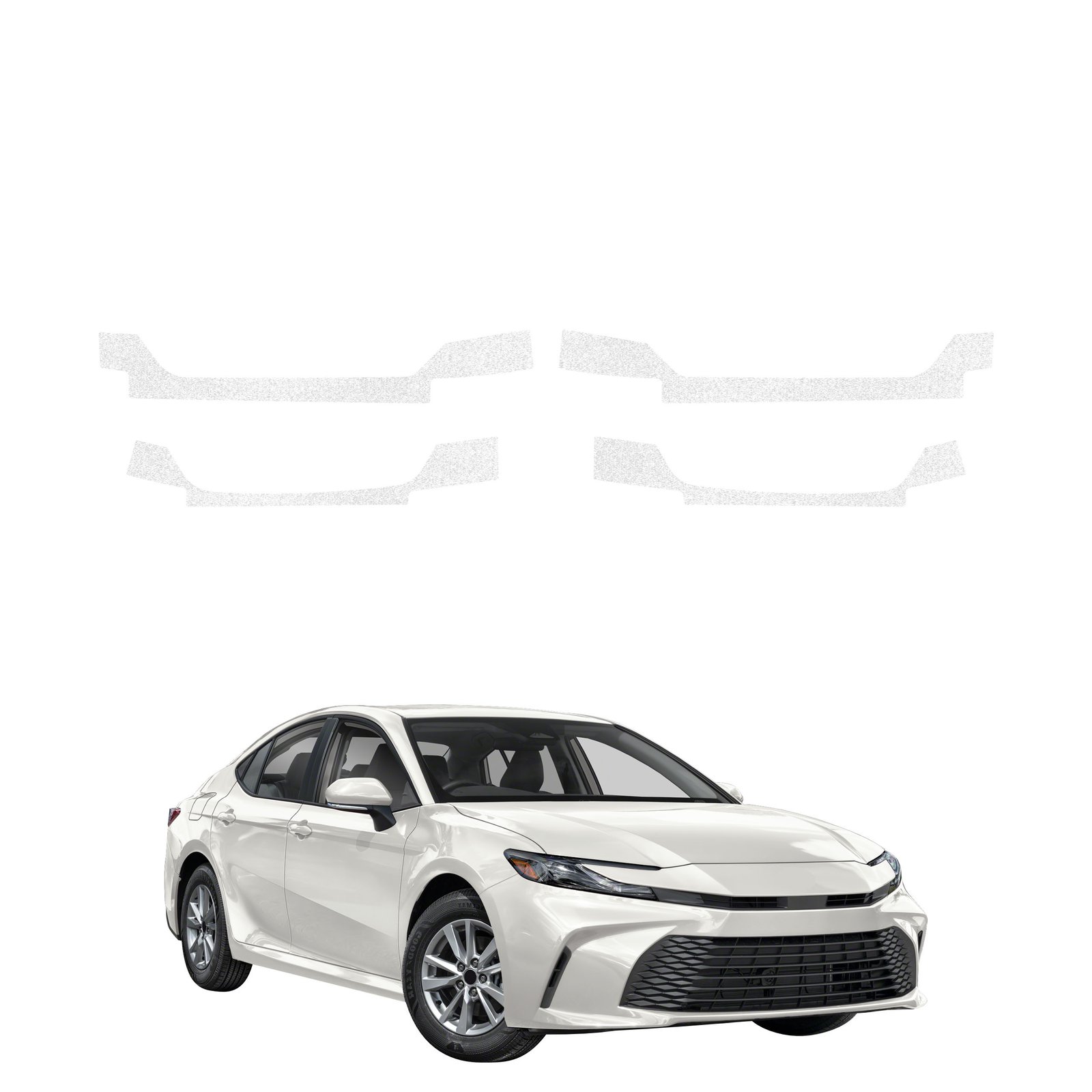 Komplektas 4w1 Balta techninė apsauginė danga slenksčiams Toyota Camry (2025-2026) GRIZZ HeavyDuty White