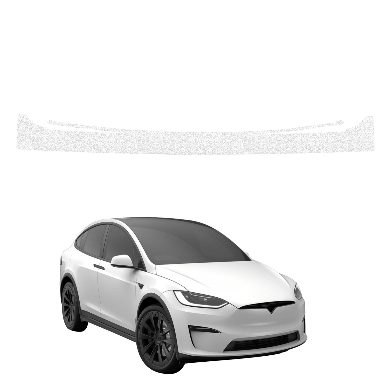 Balta techninė apsauginė danga bagažinės slenksčiui Tesla Model X (2021-2026) GRIZZ HeavyDuty White