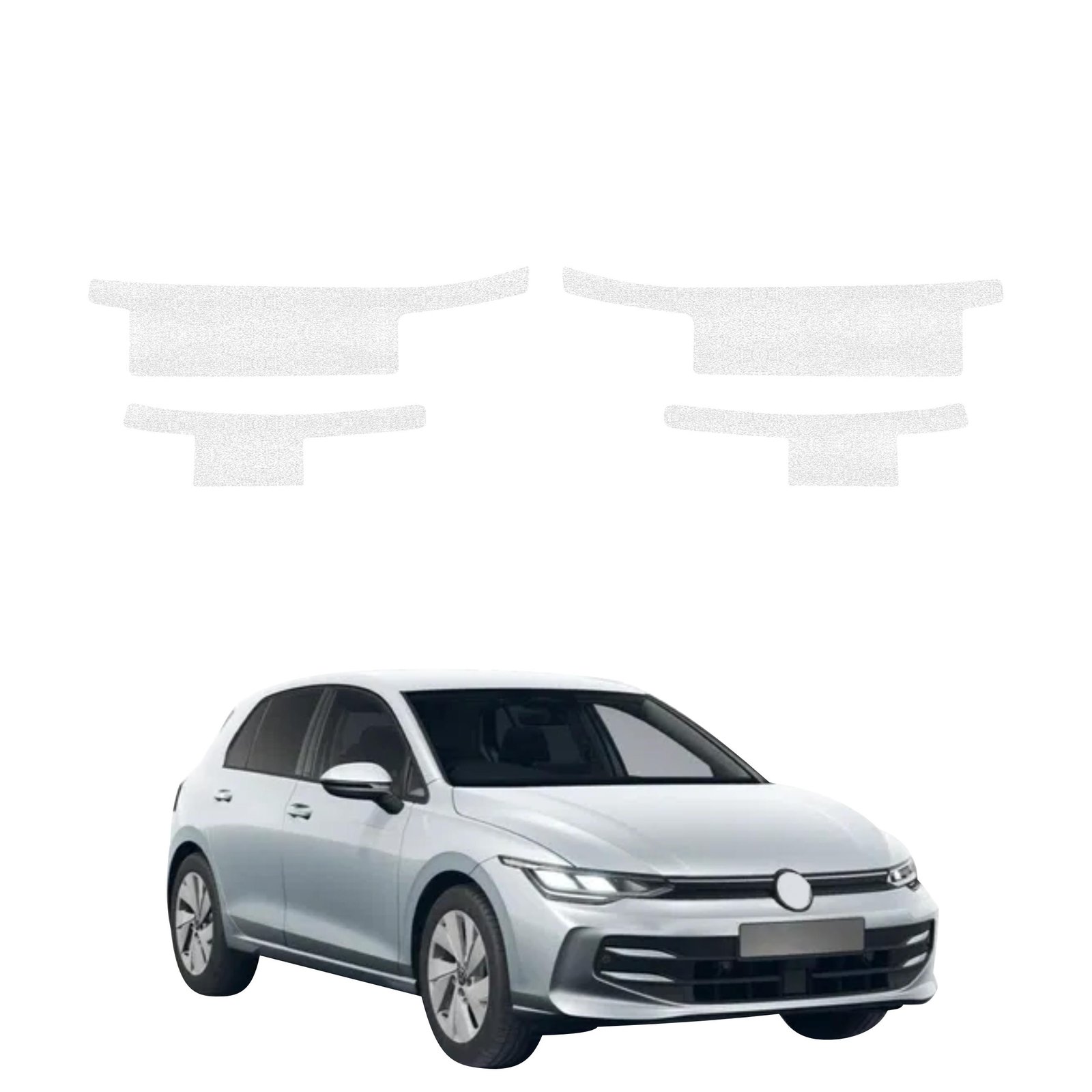 Komplektas 4w1 Balta techninė apsauginė danga slenksčiams Volkswagen Golf 8 Variant (2024-2026) GRIZZ HeavyDuty White