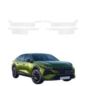 Komplektas 4w1 Balta techninė apsauginė danga slenksčiams Peugeot 408 GT (2026) GRIZZ HeavyDuty White