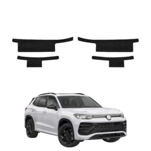Komplektas 4w1 Juoda techninė apsauginė danga slenksčiams Volkswagen Tiguan (2023-2026) GRIZZ HeavyDuty Black