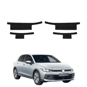 Komplektas 4w1 Juoda techninė apsauginė danga slenksčiams Volkswagen Golf 8 Variant (2024-2026) GRIZZ HeavyDuty Black