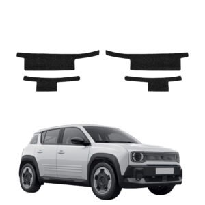 Komplektas 4w1 Juoda techninė apsauginė danga slenksčiams Renault R4 (2025-2026) GRIZZ HeavyDuty Black