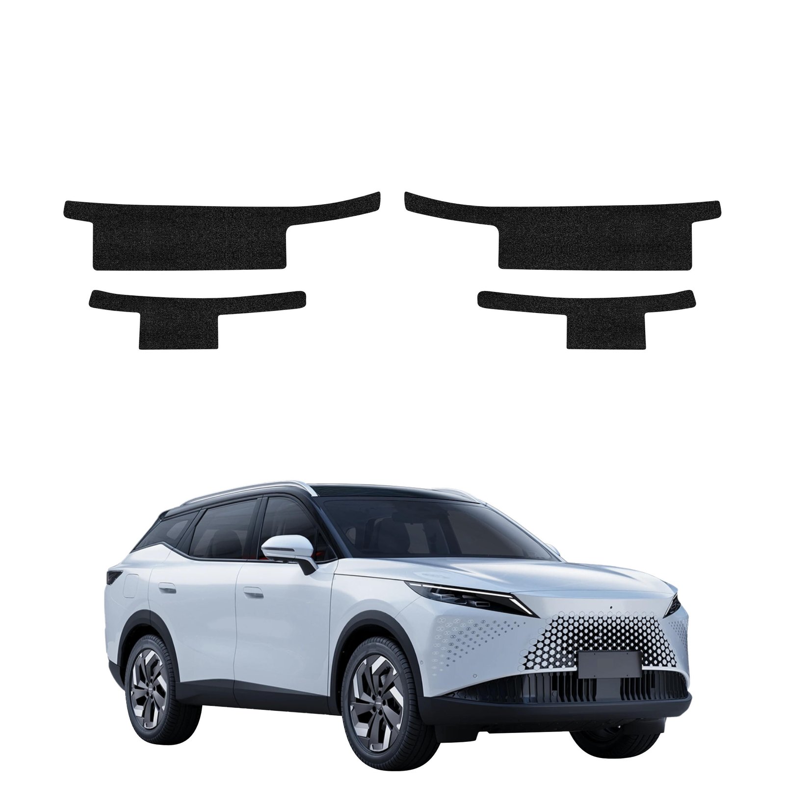 Komplektas 4w1 Juoda techninė apsauginė danga slenksčiams OMODA 7 (2025-2026) GRIZZ HeavyDuty Black