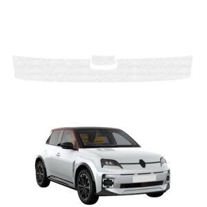 Komplektas 2w1 Balta techninė apsauginė danga bagažinės slenksčiui Renault R5 (2024-2026) GRIZZ HeavyDuty White