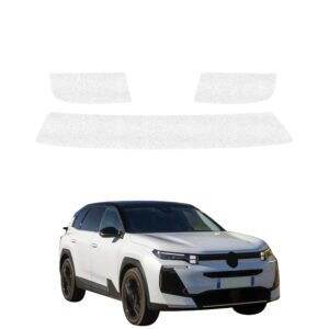 Komplektas 3w1 Balta techninė apsauginė danga bagažinės slenksčiui Citroen C5 Aircross SUV (2025-2026) GRIZZ HeavyDuty White