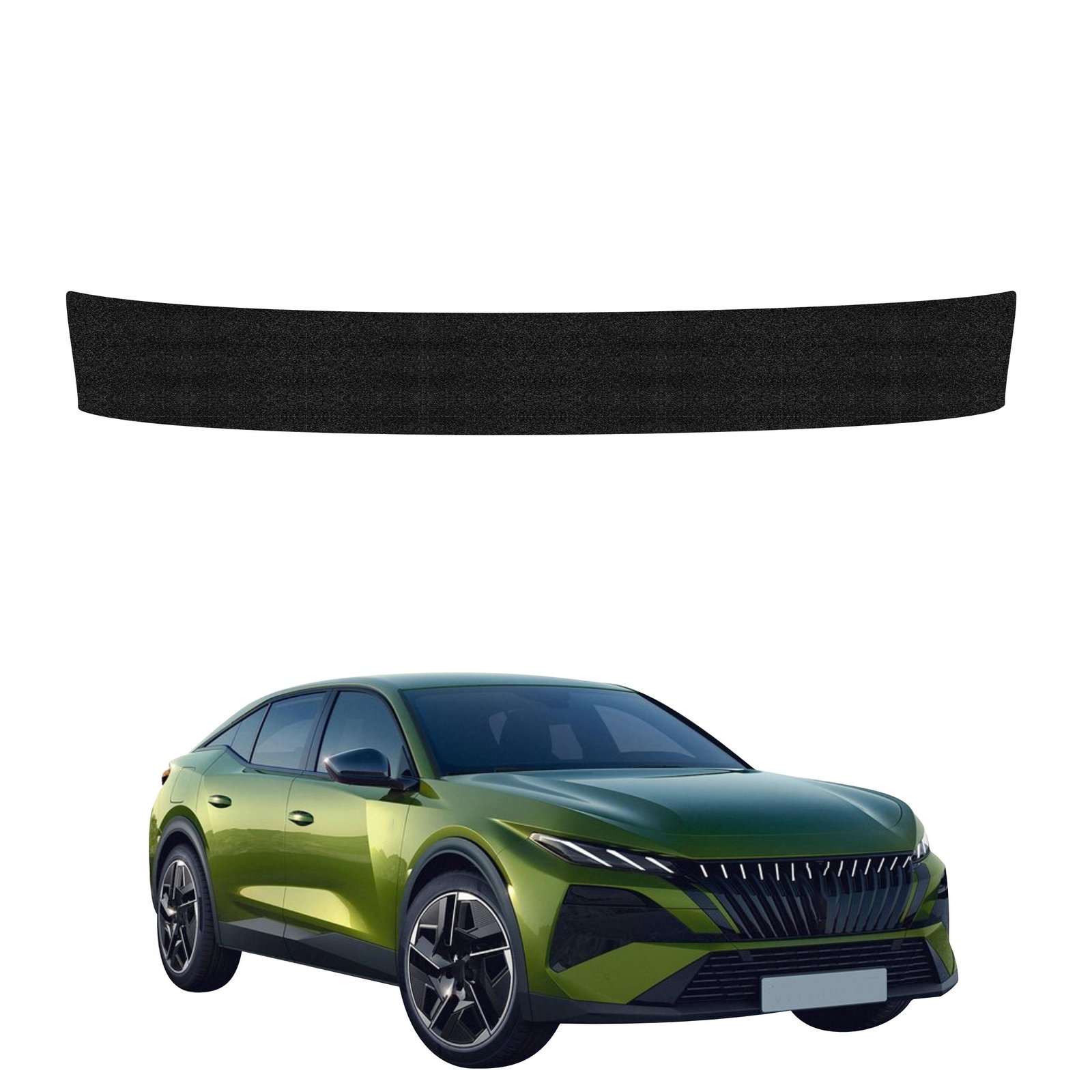Juoda techninė apsauginė danga bagažinės slenksčiui Peugeot 408 GT (2026) GRIZZ HeavyDuty Black