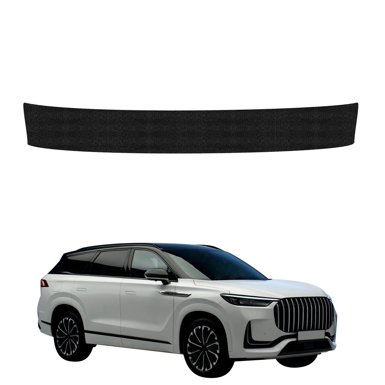 Juoda techninė apsauginė danga bagažinės slenksčiui Jaecoo 8 (2025-2026) GRIZZ HeavyDuty Black