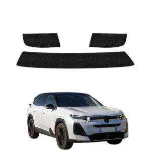 Komplektas 3w1 Juoda techninė apsauginė danga bagažinės slenksčiui Citroen C5 Aircross (2025-2026) GRIZZ HeavyDuty Black
