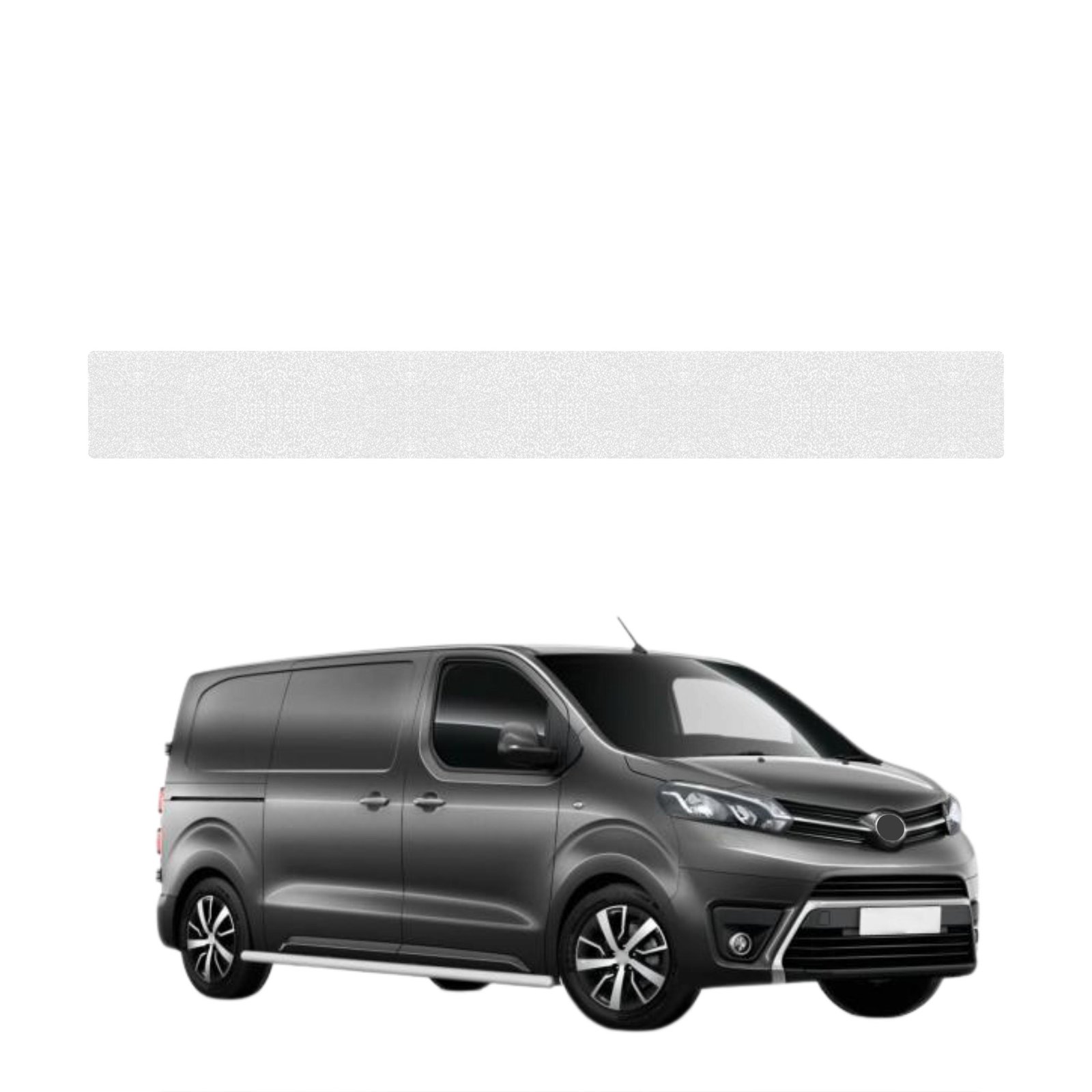 Bespalvė techninė apsauginė danga dešiniajam krovininių durų slenksčiui Toyota Proace (2024-2026) GRIZZ HeavyDuty Clear