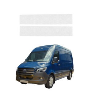 Komplektas 2w1 Bespalvė techninė apsauginė danga priekiniams slenksčiams Mercedes-Benz Sprinter (2018-2026) GRIZZ HeavyDuty Clear