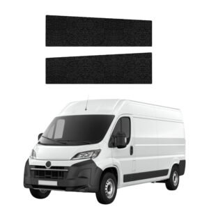 Komplektas 2w1 Juoda techninė apsauginė danga priekiniams slenksčiams Opel Movano (2006-2026) GRIZZ HeavyDuty Black
