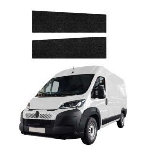 Komplektas 2w1 Juoda techninė apsauginė danga priekiniams slenksčiams Citroen Jumper (2006-2026) GRIZZ HeavyDuty Black