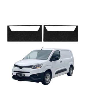 Komplektas 2w1 Juoda techninė apsauginė danga priekiniams slenksčiams Toyota Proace City (2018-2026) GRIZZ HeavyDuty Black
