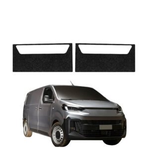 Komplektas 2w1 Juoda techninė apsauginė danga priekiniams slenksčiams Fiat Scudo (2024-2026) GRIZZ HeavyDuty Black