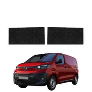 Komplektas 2w1 Juoda techninė apsauginė danga priekiniams slenksčiams be išpjovos Citroen Jumpy (2024-2026) GRIZZ HeavyDuty Black