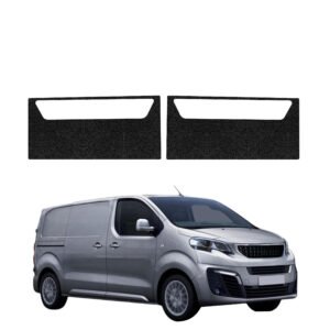 Komplektas 2w1 Juoda techninė apsauginė danga priekiniams slenksčiams Peugeot Expert (2024-2026) GRIZZ HeavyDuty Black