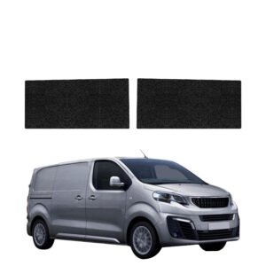 Komplektas 2w1 Juoda techninė apsauginė danga priekiniams slenksčiams be išpjovos Peugeot Expert (2024-2026) GRIZZ HeavyDuty Black