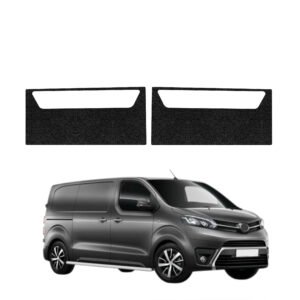 Komplektas 2w1 Juoda techninė apsauginė danga priekiniams slenksčiams Toyota Proace (2024-2026) GRIZZ HeavyDuty Black