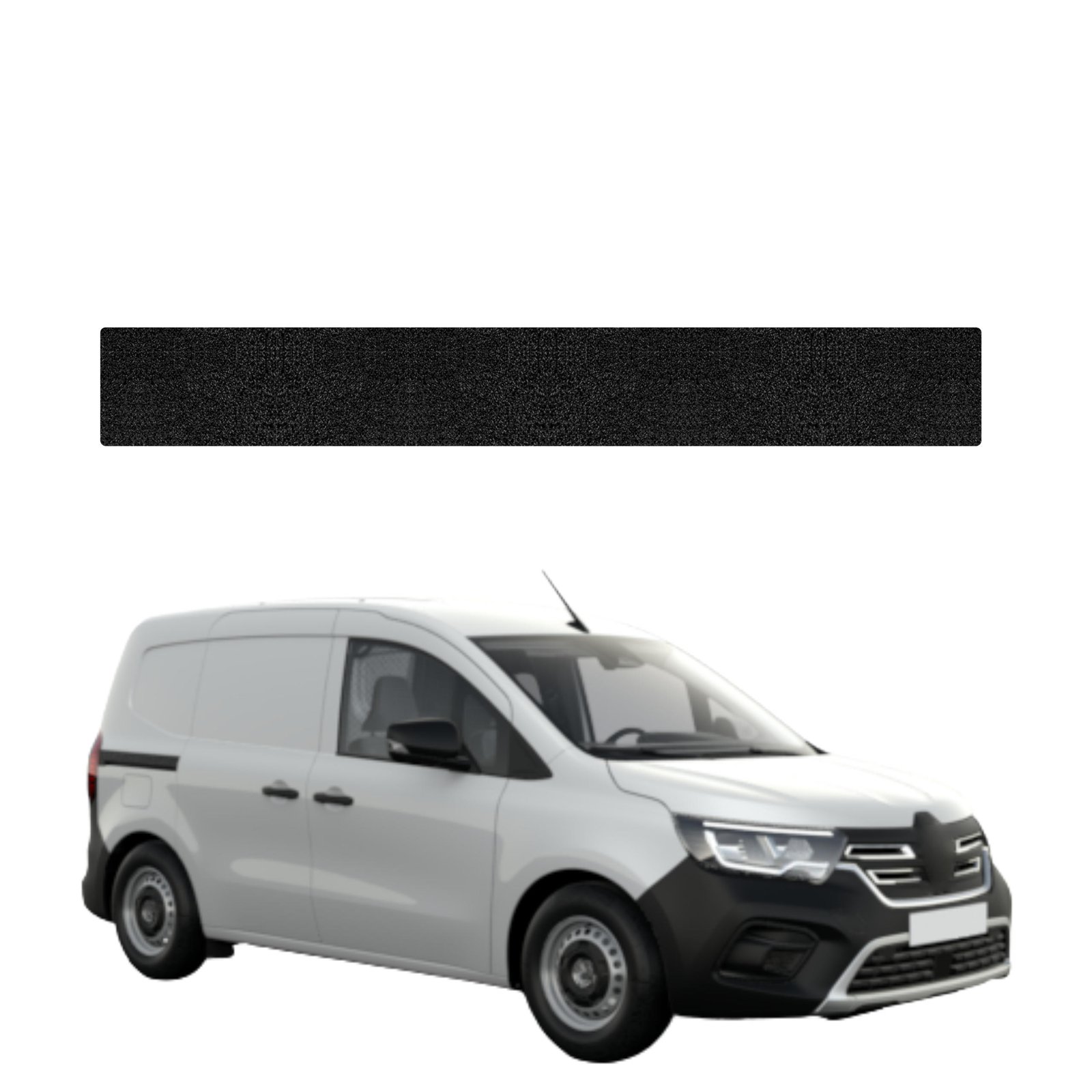 Juoda techninė apsauginė danga kairiajam krovininių durų slenksčiui Renault Kangoo Van (2021-2026) GRIZZ HeavyDuty Black