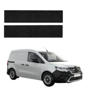 Komplektas 2w1 Juoda techninė apsauginė danga priekiniams slenksčiams Renault Kangoo Van (2021-2026) GRIZZ HeavyDuty Black