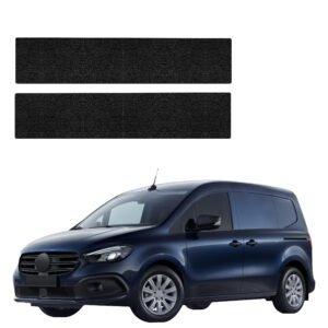 Komplektas 2w1 Juoda techninė apsauginė danga priekiniams slenksčiams Mercedes-Benz eCitan (2021-2026) GRIZZ HeavyDuty Black