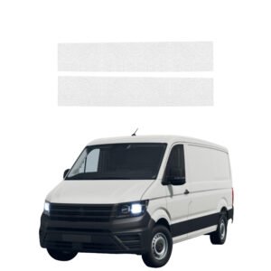 Komplektas 2w1 Bespalvė techninė apsauginė danga priekiniams slenksčiams Volkswagen Crafter (2016-2026) GRIZZ HeavyDuty Clear