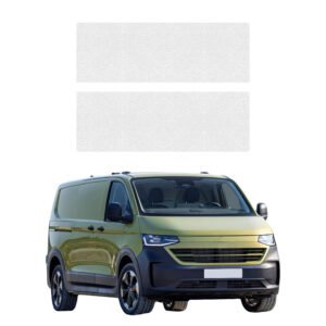 Komplektas 2w1 Bespalvė techninė apsauginė danga priekiniams slenksčiams Volkswagen Transporter (2024-2026) GRIZZ HeavyDuty Clear