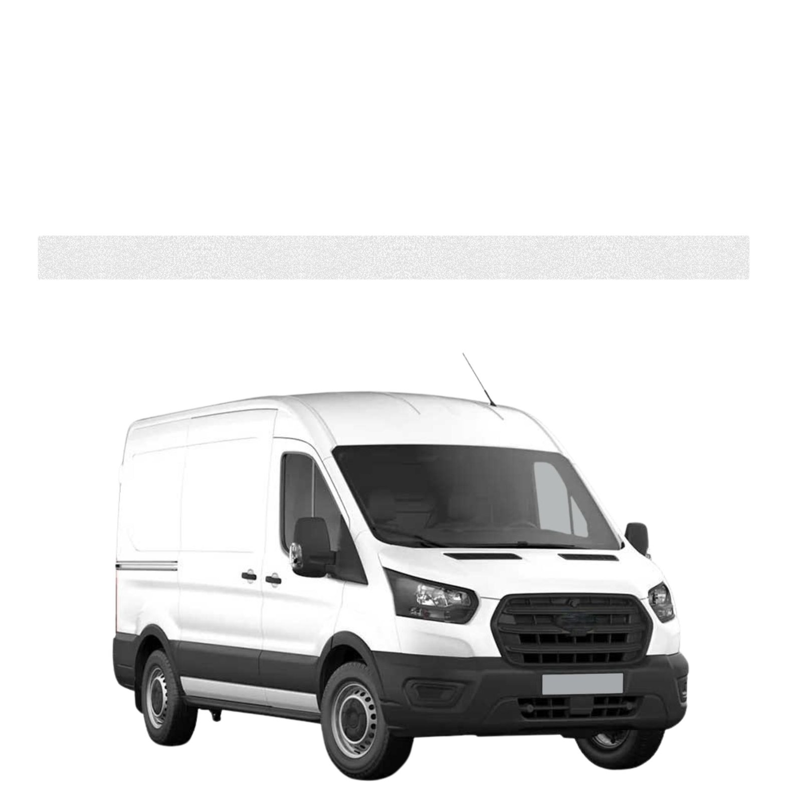 Bespalvė techninė apsauginė danga dešiniajam krovininių durų slenksčiui Ford Transit (2020-2026) GRIZZ HeavyDuty Clear