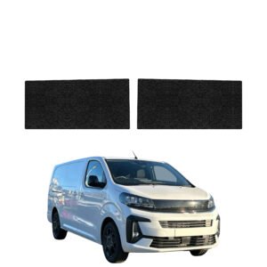 Komplektas 2w1 Juoda techninė apsauginė danga priekiniams slenksčiams be išpjovos Opel Vivaro (2024-2026) GRIZZ HeavyDuty Black