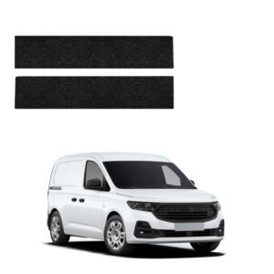 Komplektas 2w1 Juoda techninė apsauginė danga priekiniams slenksčiams be išpjovos Ford Transit Connect (2022-2026) GRIZZ HeavyDuty Black