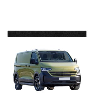 Juoda techninė apsauginė danga kairiajam krovininių durų slenksčiui Volkswagen Transporter (2024-2026) GRIZZ HeavyDuty Black