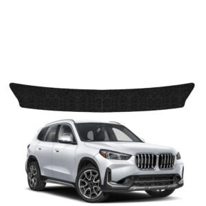 Juoda techninė apsauginė danga bagažinės slenksčiui BMW X1 (2023-2026) GRIZZ HeavyDuty Black