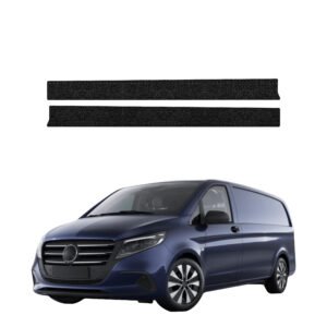Komplektas 2w1 Juoda techninė apsauginė danga priekiniams slenksčiams Mercedes-Benz eVito (2014-2026) GRIZZ HeavyDuty Black