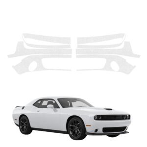 Komplektas 8w1 Bespalvė techninė apsauginė danga priekinei daliai Dodge Challenger GT (2015-2023) GRIZZ HeavyDuty Clear