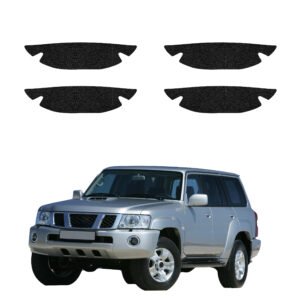 Komplektas 4w1 Juoda techninė apsauginė danga pod klamki Nissan Patrol Y61 (1997-2009) GRIZZ HeavyDuty Black