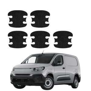 Komplektas 5w1 Juoda techninė apsauginė danga pod klamki Fiat Doblo Cargo (2018-2026) GRIZZ HeavyDuty Black