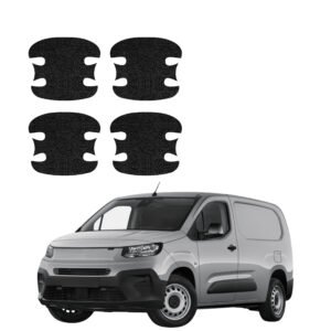 Komplektas 4w1 Juoda techninė apsauginė danga pod klamki Fiat Doblo Cargo (2018-2026) GRIZZ HeavyDuty Black