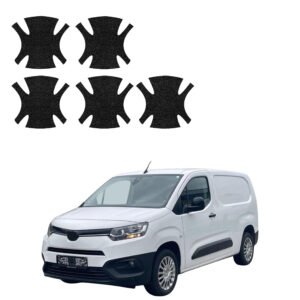 Komplektas 5w1 Juoda techninė apsauginė danga pod klamki Toyota Proace City (2018-2026) GRIZZ HeavyDuty Black