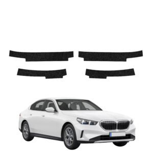 Komplektas 4w1 Juoda techninė apsauginė danga slenksčiams BMW 5 Sedan G60 520i (2024-2026) GRIZZ HeavyDuty Black