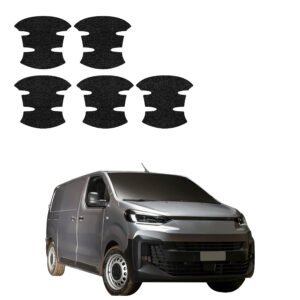 Komplektas 5w1 Juoda techninė apsauginė danga pod klamki Fiat Scudo (2024-2026) GRIZZ HeavyDuty Black