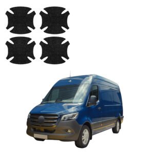 Komplektas 4w1 Juoda techninė apsauginė danga pod klamki Mercedes-Benz Sprinter (2018-2026) GRIZZ HeavyDuty Black