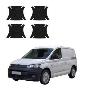 Komplektas 4w1 Juoda techninė apsauginė danga pod klamki Volkswagen Caddy Cargo (2020-2026) GRIZZ HeavyDuty Black