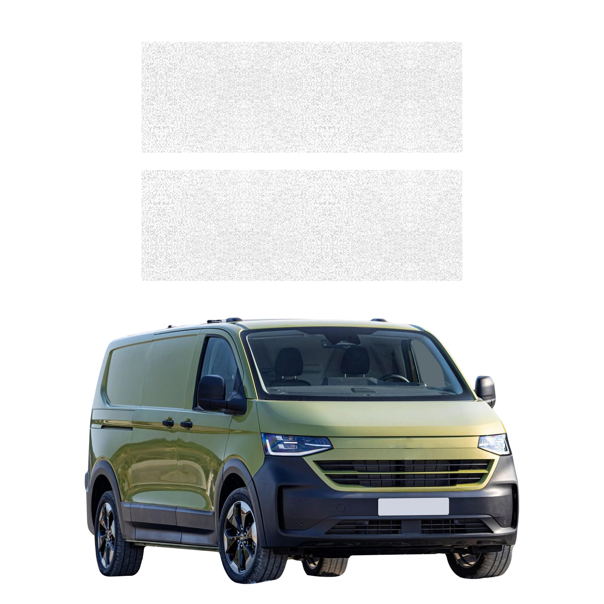 Komplektas 2w1 Balta techninė apsauginė danga priekiniams slenksčiams Volkswagen Transporter (2024-2026) GRIZZ HeavyDuty White