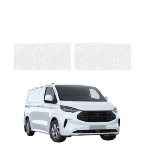 Komplektas 2w1 Balta techninė apsauginė danga priekiniams slenksčiams Ford Transit Custom (2022-2026) GRIZZ HeavyDuty White