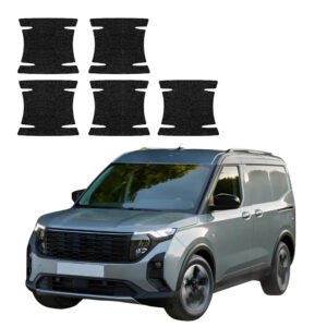 Komplektas 5w1 Juoda techninė apsauginė danga pod klamki Ford Transit Courier (2024-2026) GRIZZ HeavyDuty Black
