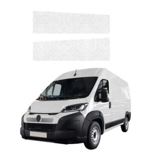 Komplektas 2w1 Balta techninė apsauginė danga priekiniams slenksčiams Citroen Jumper (2006-2026) GRIZZ HeavyDuty White