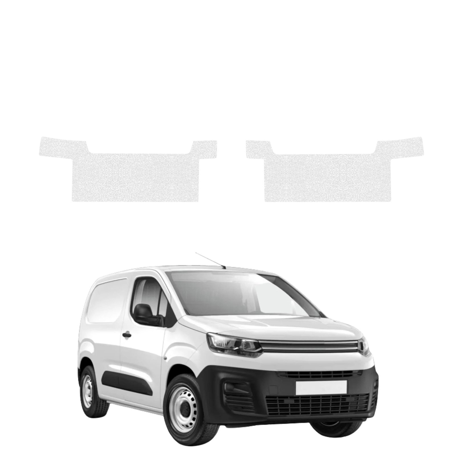 Komplektas 2w1 Bespalvė techninė apsauginė danga priekiniams slenksčiams Citroen Berlingo VAN (2018-2026) GRIZZ HeavyDuty Clear