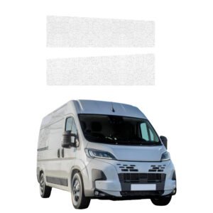 Komplektas 2w1 Balta techninė apsauginė danga priekiniams slenksčiams Fiat Ducato (2006-2026) GRIZZ HeavyDuty White