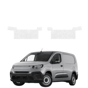 Komplektas 2w1 Balta techninė apsauginė danga priekiniams slenksčiams Fiat Doblo Cargo (2018-2026) GRIZZ HeavyDuty White